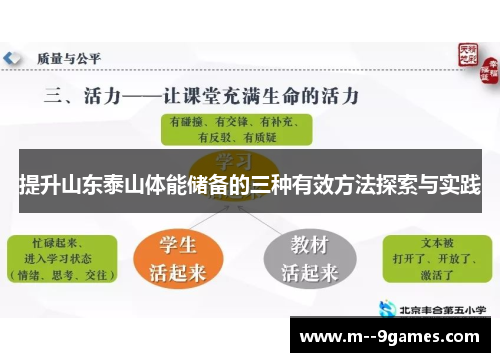 提升山东泰山体能储备的三种有效方法探索与实践 提升山东泰山体能储备的三种有效方法探索与实践